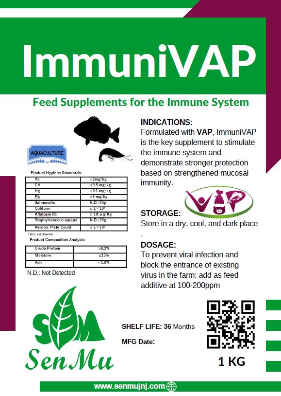 ImmuniVAP - Aquaculture Nutrition Feed Additives 1kg